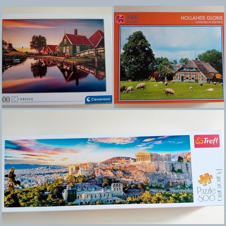 3 mooie puzzels Trefl Clementoni Jumbo • samen €5,95!, Hobby en Vrije tijd, Denksport en Puzzels, Zo goed als nieuw, 500 t/m 1500 stukjes