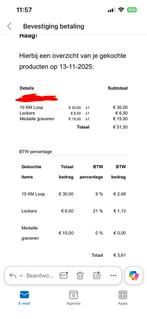 CPC Den Haag startbewijs 10km + locker + graveren, Ophalen of Verzenden, Nieuw, Overige typen, Overige merken