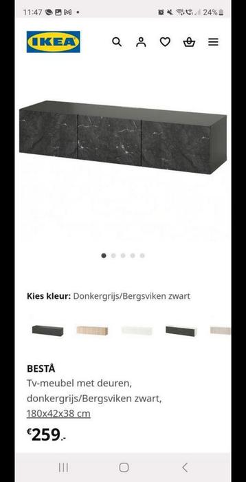 Tv kast besta ikea bergsviken. 180B40D38H - afbeelding 2