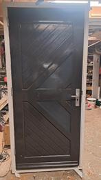 Luxr buitendeur met Kozijn, Tochtstrippen en Veiligheidsslot, Doe-het-zelf en Verbouw, Deuren en Horren, 215 cm of meer, Hout