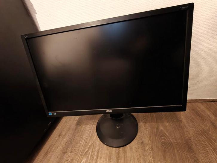 AOC G2460Pqu zwart 24 inch., Computers en Software, Monitoren, Zo goed als nieuw, 101 t/m 150 Hz, DisplayPort, DVI, HDMI, VGA
