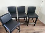 4x Ikea Henriksdal Barkruk Zwart, 4 krukken, Ophalen, Gebruikt, 60 tot 90 cm