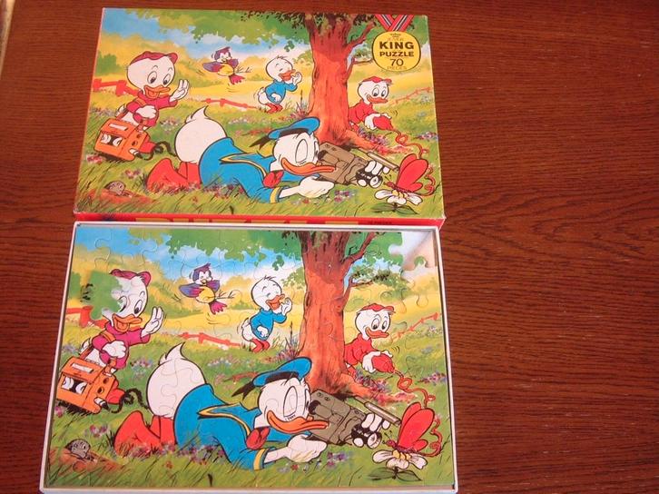 complete puzzel donald duck 70 stukjes, Kinderen en Baby's, Speelgoed | Kinderpuzzels, Gebruikt, 6 jaar of ouder, Meer dan 50 stukjes