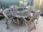 Hardhouten tuinset, Tuin en Terras, Gebruikt, Hardhout, 6 zitplaatsen, Ophalen of Verzenden
