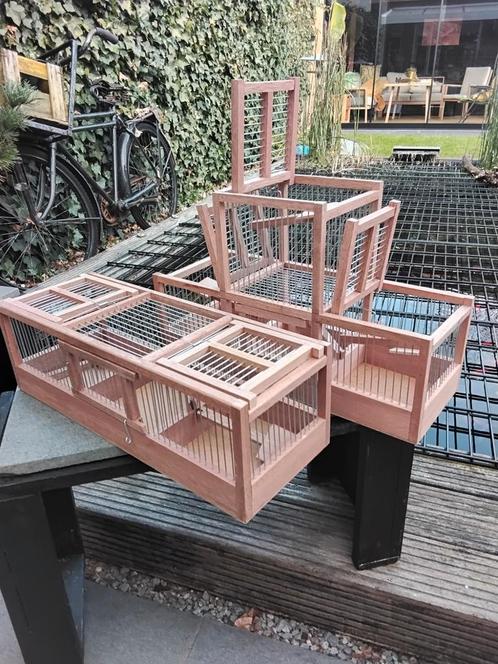 Vangkooien klepkooien zangkooi v. Vaderdag, Dieren en Toebehoren, Vogels | Hokken en Kooien, Nieuw, Overige typen, Hout, Ophalen