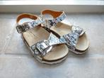 Bio Pinguin zilveren sandalen leren voetbed maat 24 NIEUW!, Meisje, Overige typen, Nieuw, Bio Pinguin