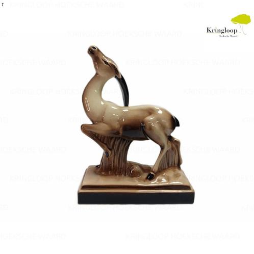 Keramisch beeldje van een ree, gazelle of antiloop, Verzamelen, Beelden en Beeldjes, Zo goed als nieuw, Dier, Ophalen of Verzenden