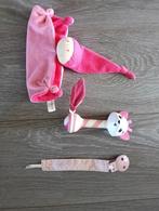 Baby Speelgoed Set: Knuffel, Rammelaar, Speenkoord, Ophalen of Verzenden, Zo goed als nieuw, Rammelaar