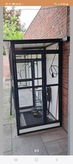 Aluminium volière 5 m antraciet met voorzetramen, Ophalen, Zo goed als nieuw, Aluminium, Volière