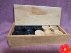 Vintage houten damstenen | handgedraaid | ca. 1960–1970, Ophalen of Verzenden, Zo goed als nieuw