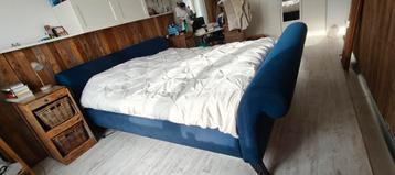 UITGESLAPEN Jan des Bouvrie bed ombouw, donkerblauw, 180x200 beschikbaar voor biedingen