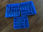 3 plastic bestek- lades 2 plus 1 gratis, Huis en Inrichting, Woonaccessoires | Overige, Ophalen of Verzenden, Gebruikt