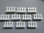 nr. 8006, 10 witte hekjes, 33303 Fence 1x4x2 Picket., Ophalen, Zo goed als nieuw, Complete set, Lego