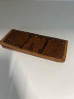 Vintage Bruine Slangenleren Portemonnee, Sieraden, Tassen en Uiterlijk, Portemonnees, Overige merken, Gebruikt, Bruin, Ophalen of Verzenden