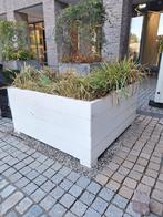 Showroommodel SALE poeder gecoate stalen bloembak Wit, Ophalen, Gebruikt, 100 cm of meer, Tuin