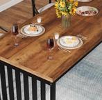 Design eettafel 6-8 pers. – hout & metaal – gratis verz.!, Huis en Inrichting, Tafels | Eettafels, Verzenden, 50 tot 100 cm, Zo goed als nieuw