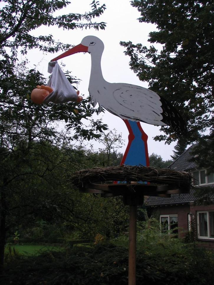 OOIEVAAR op NEST met "Landingsplaats"., Kinderen en Baby's, Kraamcadeaus en Geboorteborden, Gebruikt, Geboortebord, Ophalen