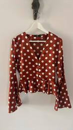 Toffe polkadot top van Missguided, Bruin, Missguided, Ophalen of Verzenden, Zo goed als nieuw