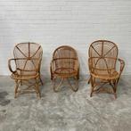 Vintage rotan fauteuils stoelen Rohe 60s, Huis en Inrichting, Ophalen