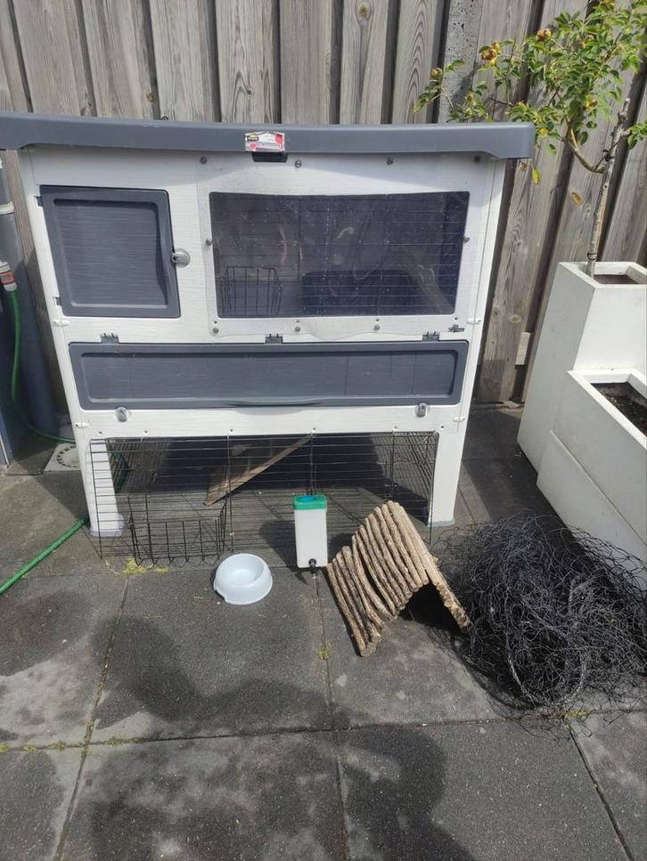 Ferplast konijnenhok 150, inc konijnen ren en toebehoren, Dieren en Toebehoren, Knaagdieren en Konijnen | Hokken en Kooien, Gebruikt