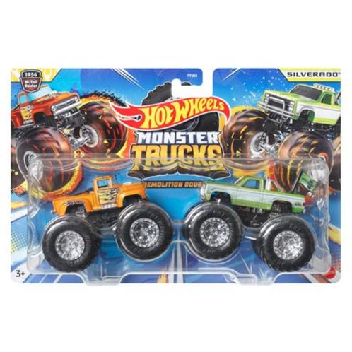 Hotwheels: Monster Trucks 2-Pack: 1956 Hi-Tail Hauler & Silv, Kinderen en Baby's, Speelgoed | Speelgoedvoertuigen, Nieuw, Ophalen of Verzenden