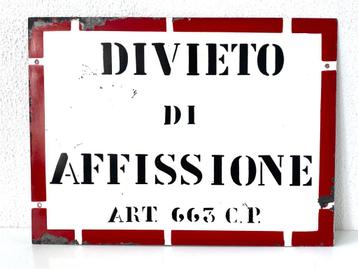 Divieto di Affissione verbodsbord. beschikbaar voor biedingen