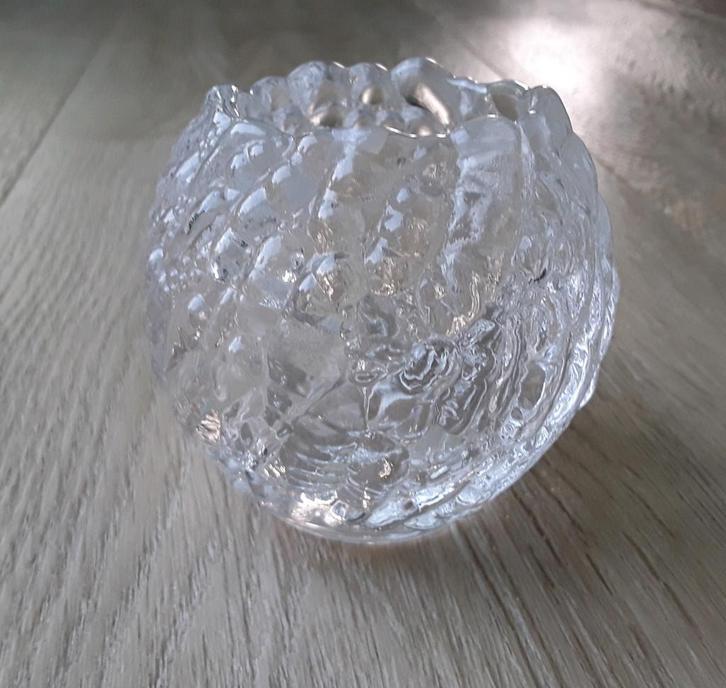 Snowball Kosta Boda waxinelicht houder, glas, Huis en Inrichting, Woonaccessoires | Kandelaars en Kaarsen, Zo goed als nieuw, Kandelaar