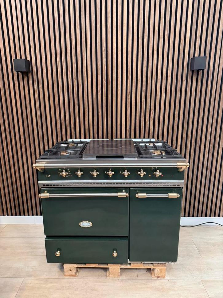 Mooie Groen messing Lacanche Fornuis 100cm (Gratis bezorgen), Witgoed en Apparatuur, Fornuizen, Gebruikt, Vrijstaand, Gas, 5 kookzones of meer