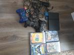 Ps2 met toebehoren, Gebruikt, Zwart, Met games, Met 2 controllers