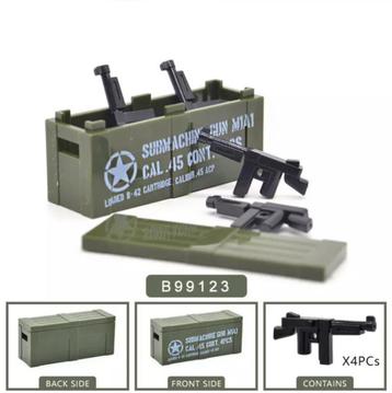 🎁 WW2 Bouwstenen - G26 - US wapenkist "M1A1 Gun" 🎁 beschikbaar voor biedingen