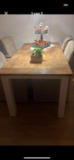 Eettafel + Salontafel (Zo Goed Als Nieuw), Ophalen, Teakhout, 50 tot 100 cm, Zo goed als nieuw