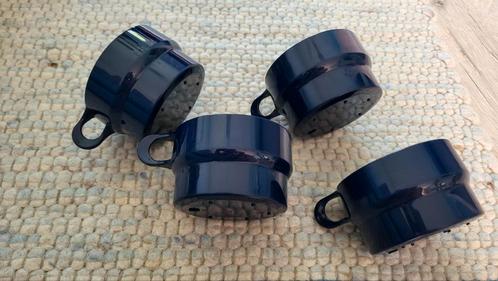 Retro soepkoppen vintage kommen blauw plastic jaren 60, Verzamelen, Retro, Huis en Inrichting, Ophalen of Verzenden