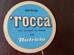 Rocca caramel- mokkadrink bierviltje van Nutricia jaren 50., Ophalen of Verzenden, Gebruikt, Viltje(s), Overige merken