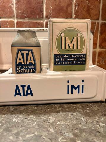 Emaille rekje oude zeep Persil Ata Imi brocante beschikbaar voor biedingen