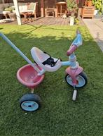 Smoby roze driewieler met duwstang, Fietsen en Brommers, Fietsen | Driewielers, Ophalen, Zo goed als nieuw, Duwstang