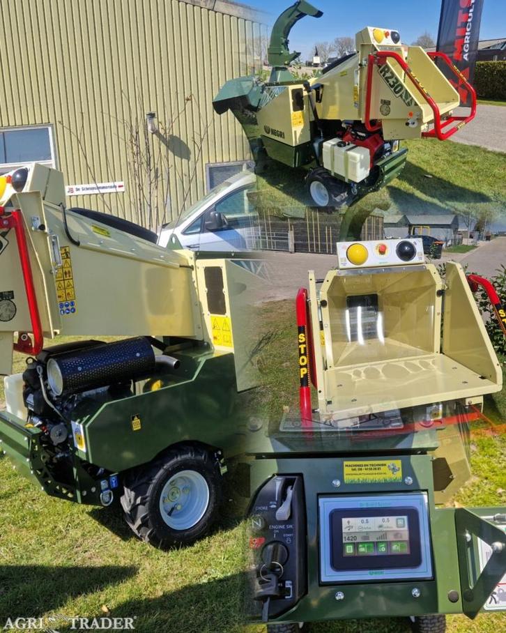 Demonstratie houtversnipperaars, Tuin en Terras, Hakselaars, Nieuw, Benzine, Ophalen of Verzenden