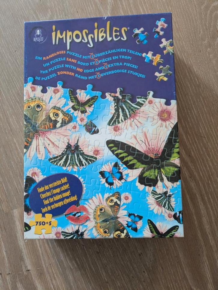 Uitdagende Impossible legpuzzel van 750 stukjes, Hobby en Vrije tijd, Denksport en Puzzels, Zo goed als nieuw, Legpuzzel, 500 t/m 1500 stukjes