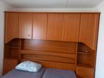 Slapkamermeubel bed met ombouw, Ophalen, Gebruikt, Bruin, Tweepersoons