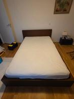 Bed 150x235 cm, Ophalen, Gebruikt, Bruin, Tweepersoons