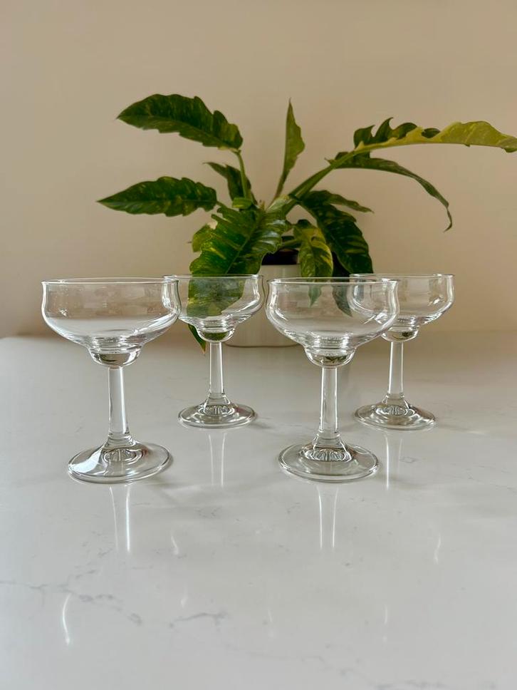 4 of meer vintage coupeglazen Ambassador Willem Heesen, Verzamelen, Glas en Borrelglaasjes, Zo goed als nieuw, Overige typen, Ophalen of Verzenden