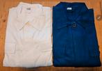 Witte en blauwe werk overalls katoen diverse maten., Overhemd, Blauw, ., Ophalen of Verzenden