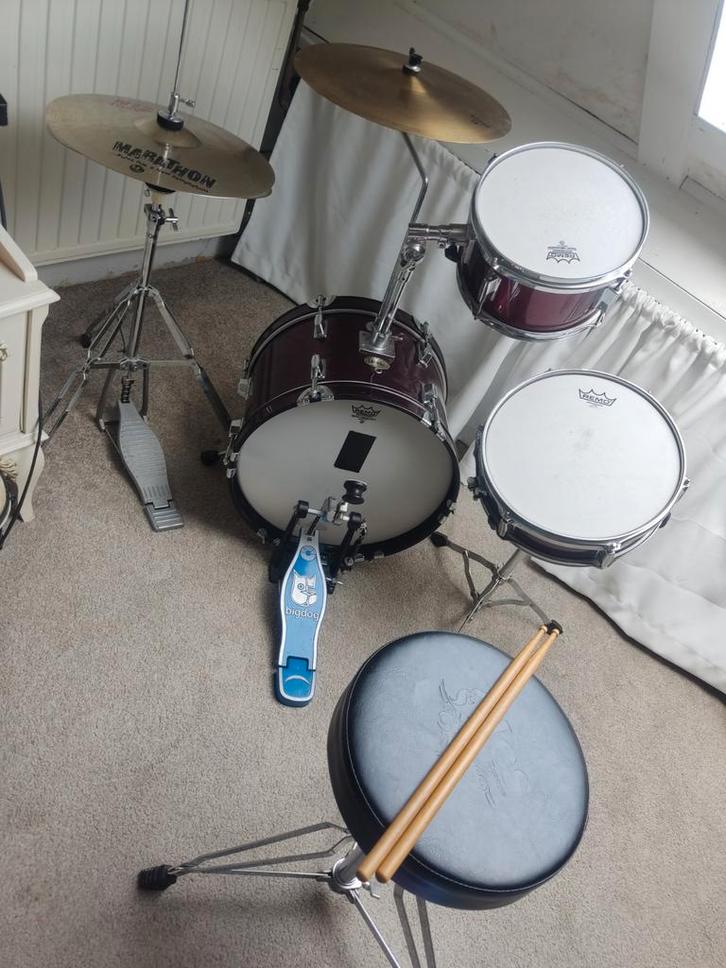 Compleet Drumstel - Klaar om te spelen!, Muziek en Instrumenten, Drumstellen en Slagwerk, Gebruikt, Overige merken, Ophalen of Verzenden