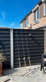 Setje karperstokken plus molen Shimano usa 4500 baitrunners, Watersport en Boten, Hengelsport | Karpervissen, Ophalen, Gebruikt