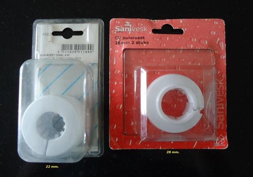 Te koop nieuwe buisrozetten van 22 mm (4x) en 28 mm (2x)., Doe-het-zelf en Verbouw, Verwarming en Radiatoren, Nieuw, Overige typen