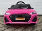 Audi RS6 12v wit - Leder - Rubberband - afstandsbediening, Kinderen en Baby's, Speelgoed | Buiten | Voertuigen en Loopfietsen