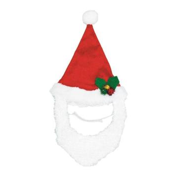 Kerstman Hoed en Baard  (Maat L)    OP=OP! beschikbaar voor biedingen