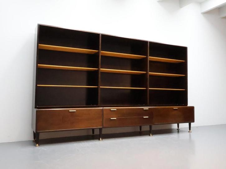 Dutch design vintage wandmeubel A A. patijn, Huis en Inrichting, Kasten | Wandmeubels, Zo goed als nieuw, 150 tot 200 cm, 250 tot 300 cm