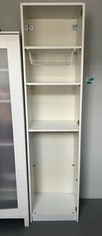 Witte kast met 3 planken en mandje, Huis en Inrichting, Ophalen, Met plank(en), Gebruikt, 150 tot 200 cm