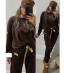 Chocolade velours dames trainingspak – UNI, Maat 38/40 (M), Overige kleuren, SH FAMILY THANH SON NGUYEN Aleja Krakowska 109 02-180 Warszawa, Polska