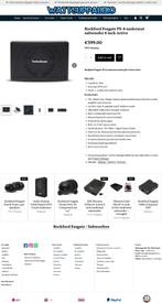 Rockford Fosgate PS-8 underseat subwoofer 8 inch Active, Audio Design, Nieuw, Am Breilingsweg 3, 76709 Kronau, Duitsland, Ophalen of Verzenden